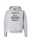 Wake Up Be A Hero Repeat Hoodie Sweatshirt by TooLoud-Hoodie-TooLoud-AshGray-Small-Davson Sales