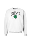 Wanna Get Lucky St. Patrick's Day Sweatshirt-Sweatshirts-TooLoud-White-Small-Davson Sales