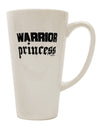 Warrior Princess Script Conical Latte Coffee Mug - Expertly Crafted Drinkware-Conical Latte Mug-TooLoud-White-Davson Sales