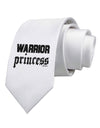 Warrior Princess Script Printed White Necktie