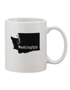 Washington State Shape Printed 11 oz Coffee Mug - Expertly Crafted Drinkware-11 OZ Coffee Mug-TooLoud-White-Davson Sales