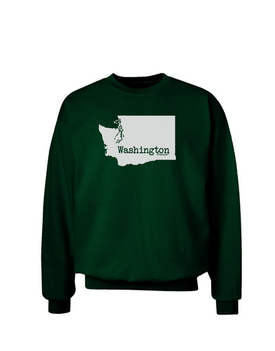 Washington - United States Shape Adult Dark Sweatshirt-Sweatshirts-TooLoud-Deep-Forest-Green-Small-Davson Sales