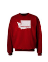 Washington - United States Shape Adult Dark Sweatshirt-Sweatshirts-TooLoud-Deep-Red-Small-Davson Sales