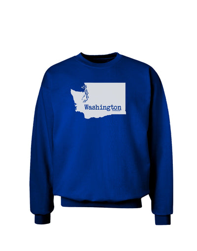 Washington - United States Shape Adult Dark Sweatshirt-Sweatshirts-TooLoud-Deep-Royal-Blue-Small-Davson Sales