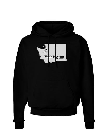 Washington - United States Shape Dark Hoodie Sweatshirt-Hoodie-TooLoud-Black-Small-Davson Sales