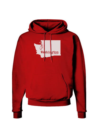 Washington - United States Shape Dark Hoodie Sweatshirt-Hoodie-TooLoud-Red-Small-Davson Sales