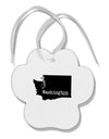 Washington - United States Shape Paw Print Shaped Ornament-Ornament-TooLoud-White-Davson Sales