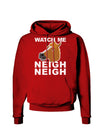 Watch Me Neigh Neigh Dark Hoodie Sweatshirt-Hoodie-TooLoud-Red-Small-Davson Sales