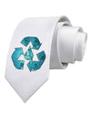 Water Conservation Printed White Necktie by TooLoud