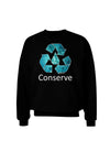 Water Conservation Text Adult Dark Sweatshirt by TooLoud-Sweatshirts-TooLoud-Black-Small-Davson Sales