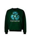 Water Conservation Text Adult Dark Sweatshirt by TooLoud-Sweatshirts-TooLoud-Deep-Forest-Green-Small-Davson Sales