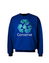 Water Conservation Text Adult Dark Sweatshirt by TooLoud-Sweatshirts-TooLoud-Deep-Royal-Blue-Small-Davson Sales