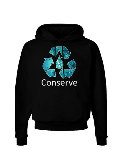 Water Conservation Text Dark Hoodie Sweatshirt by TooLoud-Hoodie-TooLoud-Black-Small-Davson Sales