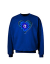 Water Droplet Heart Blue Adult Dark Sweatshirt by TooLoud-Sweatshirts-TooLoud-Deep-Royal-Blue-Small-Davson Sales