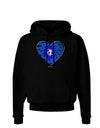 Water Droplet Heart Blue Dark Hoodie Sweatshirt by TooLoud-Hoodie-TooLoud-Black-Small-Davson Sales