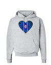 Water Droplet Heart Blue Hoodie Sweatshirt by TooLoud-Hoodie-TooLoud-AshGray-Small-Davson Sales