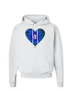 Water Droplet Heart Blue Hoodie Sweatshirt by TooLoud-Hoodie-TooLoud-White-Small-Davson Sales