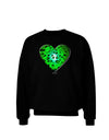 Water Droplet Heart Green Adult Dark Sweatshirt by TooLoud-Sweatshirts-TooLoud-Black-Small-Davson Sales