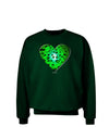 Water Droplet Heart Green Adult Dark Sweatshirt by TooLoud-Sweatshirts-TooLoud-Deep-Forest-Green-Small-Davson Sales