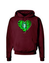 Water Droplet Heart Green Dark Hoodie Sweatshirt by TooLoud-Hoodie-TooLoud-Maroon-Small-Davson Sales