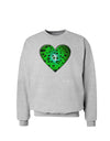 Water Droplet Heart Green Sweatshirt by TooLoud-Sweatshirts-TooLoud-AshGray-Small-Davson Sales