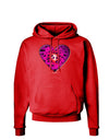 Water Droplet Heart Magenta Dark Hoodie Sweatshirt by TooLoud-Hoodie-TooLoud-Red-Small-Davson Sales