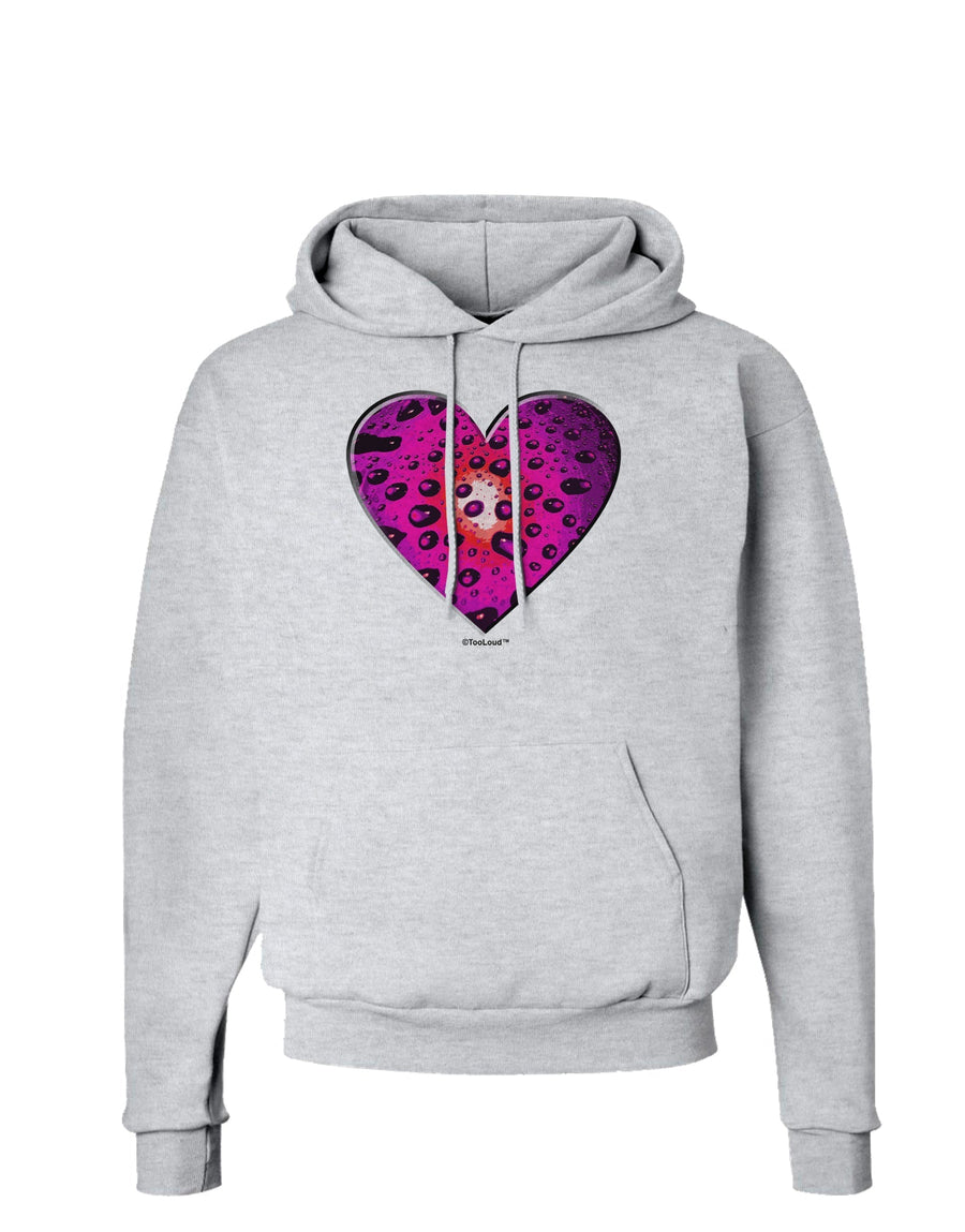 Water Droplet Heart Magenta Hoodie Sweatshirt by TooLoud-Hoodie-TooLoud-White-Small-Davson Sales