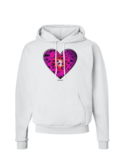 Water Droplet Heart Magenta Hoodie Sweatshirt by TooLoud-Hoodie-TooLoud-White-Small-Davson Sales