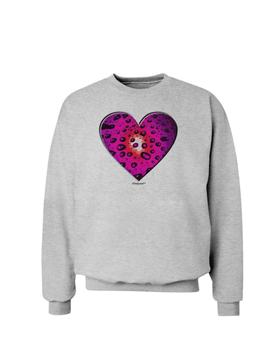 Water Droplet Heart Magenta Sweatshirt by TooLoud-Sweatshirts-TooLoud-AshGray-Small-Davson Sales