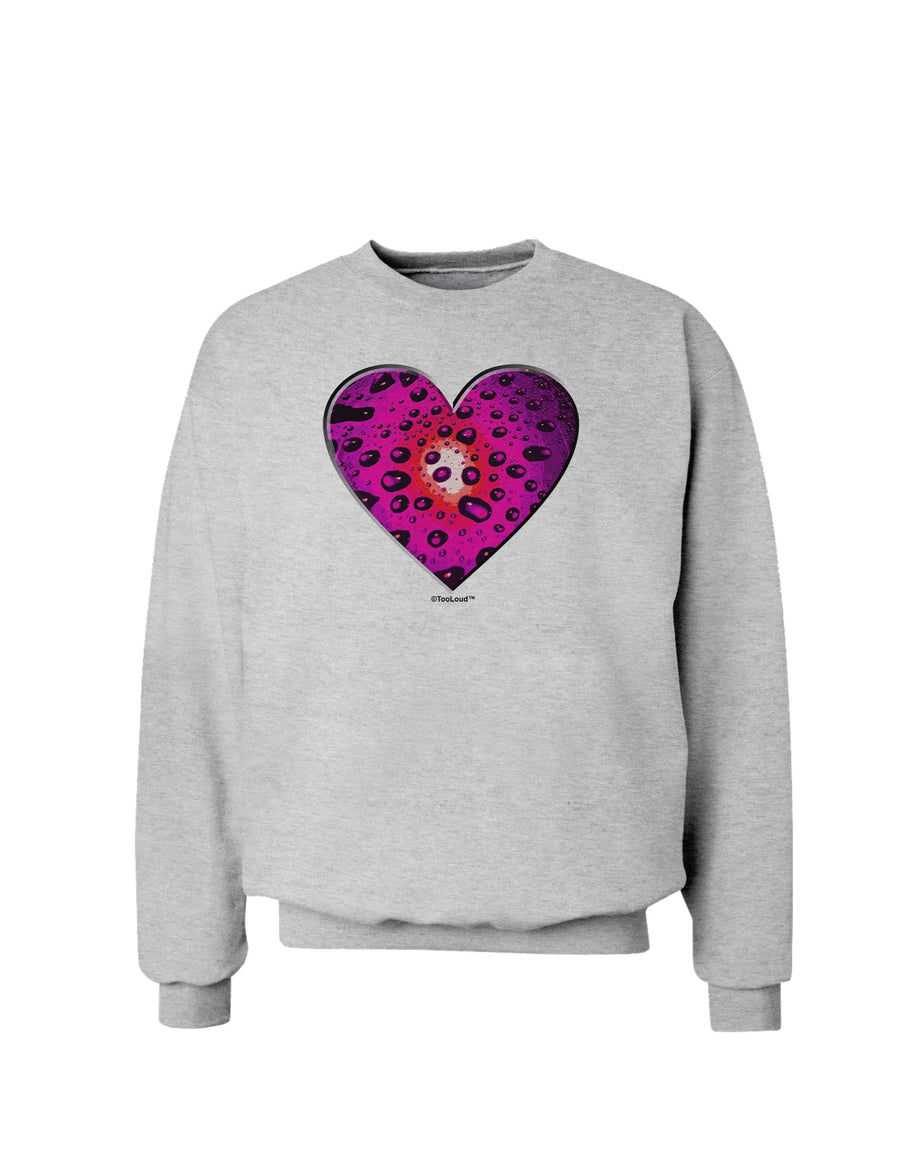 Water Droplet Heart Magenta Sweatshirt by TooLoud-Sweatshirts-TooLoud-White-Small-Davson Sales