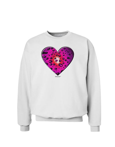 Water Droplet Heart Magenta Sweatshirt by TooLoud-Sweatshirts-TooLoud-White-Small-Davson Sales