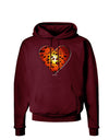 Water Droplet Heart Orange Dark Hoodie Sweatshirt by TooLoud-Hoodie-TooLoud-Maroon-Small-Davson Sales