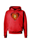 Water Droplet Heart Orange Dark Hoodie Sweatshirt by TooLoud-Hoodie-TooLoud-Red-Small-Davson Sales