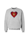 Water Droplet Heart Red Sweatshirt by TooLoud-Sweatshirts-TooLoud-AshGray-Small-Davson Sales