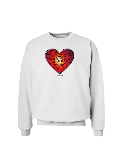 Water Droplet Heart Red Sweatshirt by TooLoud-Sweatshirts-TooLoud-White-Small-Davson Sales