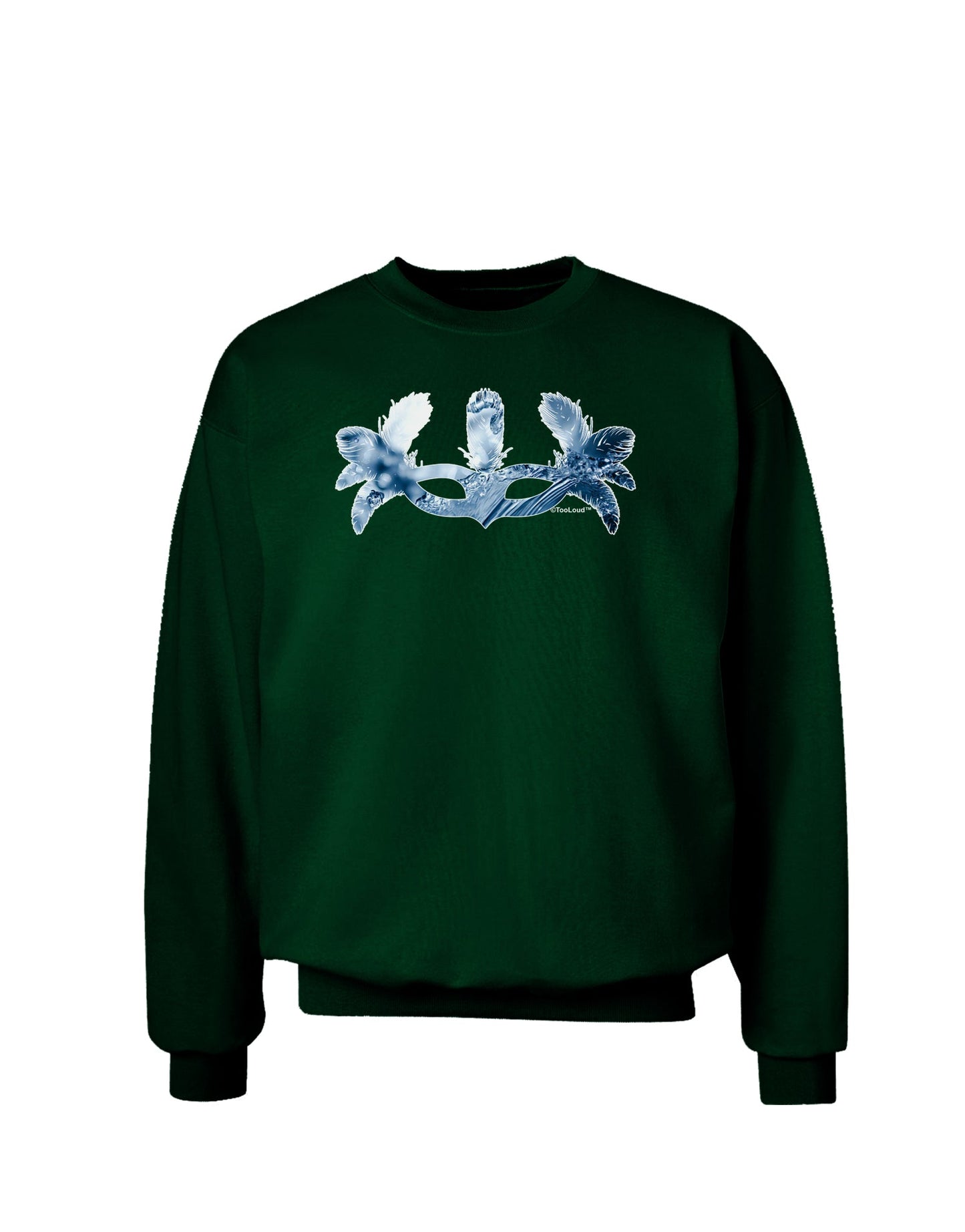 Water Masquerade Mask Adult Dark Sweatshirt by TooLoud-Sweatshirts-TooLoud-Deep-Forest-Green-Small-Davson Sales