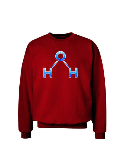 Water Molecule Adult Dark Sweatshirt by TooLoud-Sweatshirts-TooLoud-Deep-Red-Small-Davson Sales