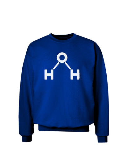 Water Molecule Text Adult Dark Sweatshirt by TooLoud-Sweatshirts-TooLoud-Deep-Royal-Blue-Small-Davson Sales