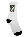Watercolor Adult Crew Socks with a Stunning Waterfall Design - TooLoud-Socks-TooLoud-White-Ladies-4-6-Davson Sales