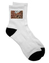 Watercolor Adult Short Socks with Colorado Painted Rocks - TooLoud-Socks-TooLoud-White-Ladies-4-6-Davson Sales