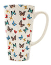 Watercolor Butterflies AOP 16 Ounce Conical Latte Coffee Mug - Expertly Crafted Drinkware-Conical Latte Mug-TooLoud-White-Davson Sales