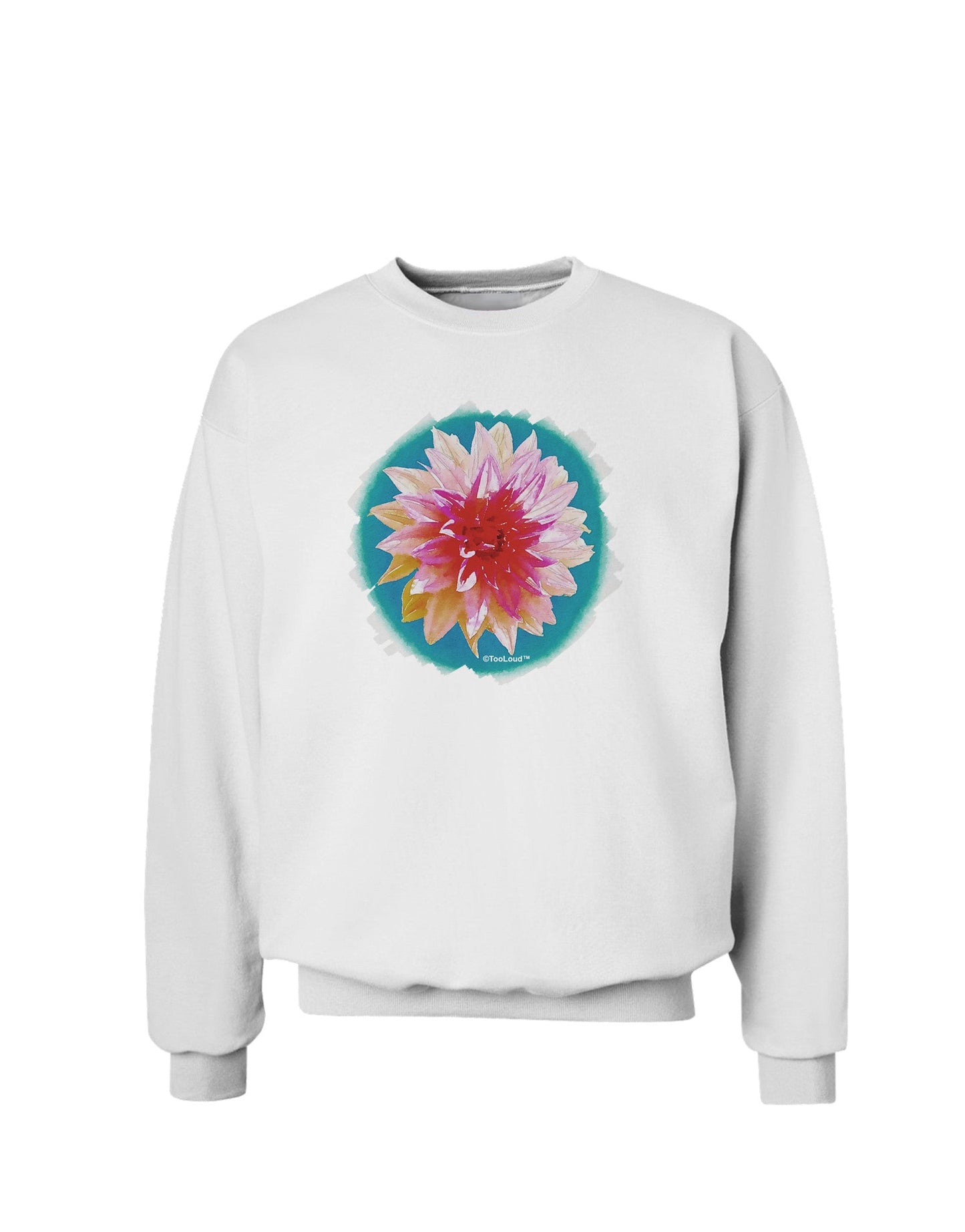 Watercolor Flower Sweatshirt-Sweatshirts-TooLoud-White-Small-Davson Sales