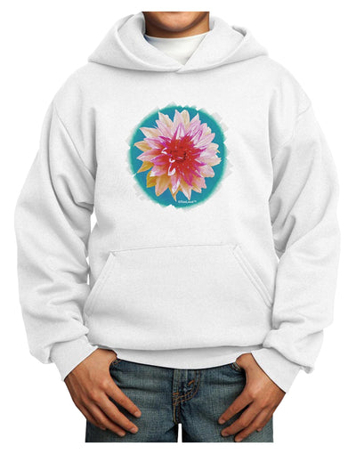 Watercolor Flower Youth Hoodie Pullover Sweatshirt-Youth Hoodie-TooLoud-White-XS-Davson Sales