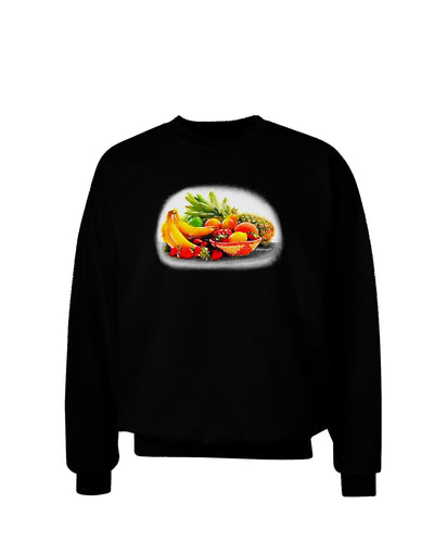 Watercolor Fruit Bowl 1 Adult Dark Sweatshirt-Sweatshirts-TooLoud-Black-Small-Davson Sales