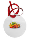 Watercolor Fruit Bowl 1 Circular Metal Ornament-Ornament-TooLoud-White-Davson Sales