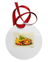 Watercolor Fruit Bowl 2 Circular Metal Ornament-Ornament-TooLoud-White-Davson Sales