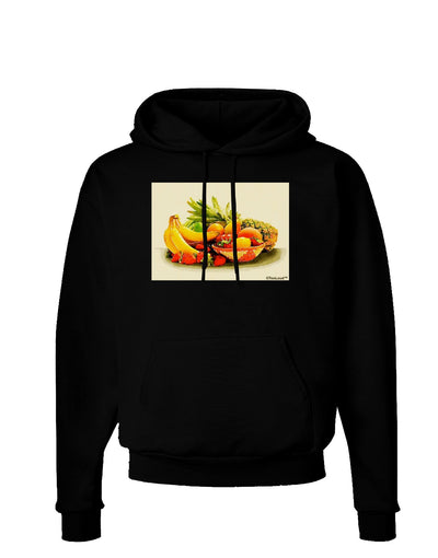 Watercolor Fruit Bowl 2 Dark Hoodie Sweatshirt-Hoodie-TooLoud-Black-Small-Davson Sales