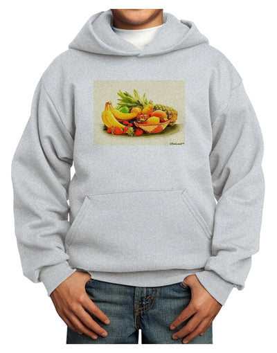 Watercolor Fruit Bowl 2 Youth Hoodie Pullover Sweatshirt-Youth Hoodie-TooLoud-Ash-XS-Davson Sales