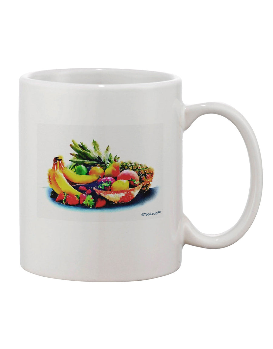 Watercolor Fruit Bowl 3 Printed 11 oz Coffee Mug - Expertly Crafted Drinkware-11 OZ Coffee Mug-TooLoud-White-Davson Sales