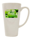 Watercolor Green Tomatoes Conical Latte Coffee Mug - Expertly Crafted Drinkware-Conical Latte Mug-TooLoud-White-Davson Sales